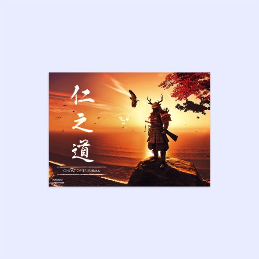 پوستر هومرو مدل فلزی طرح Ghost of tsushima کد PS847