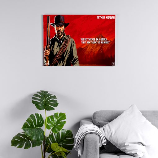 پوستر هومرو مدل فلزی طرح Red Dead Redemption کد PS686