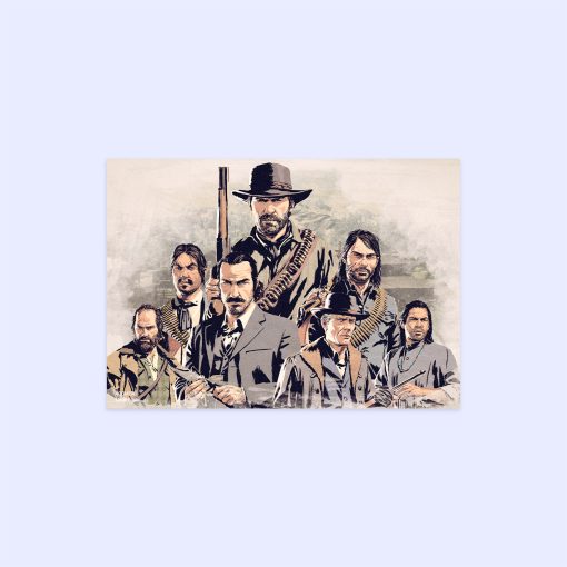 پوستر هومرو مدل فلزی طرح Red Dead Redemption کد PS693