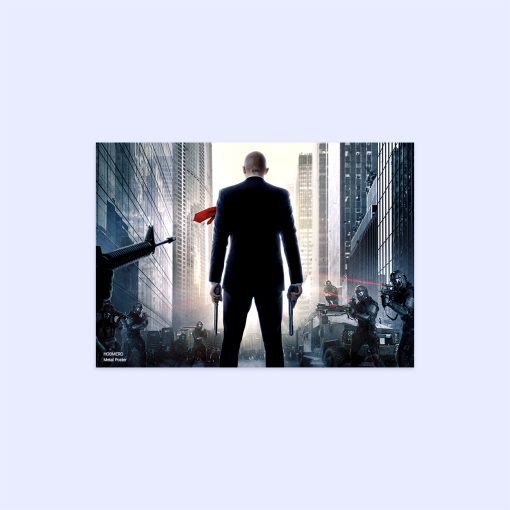 پوستر هومرو مدل فلزی طرح Hitman کد PS564