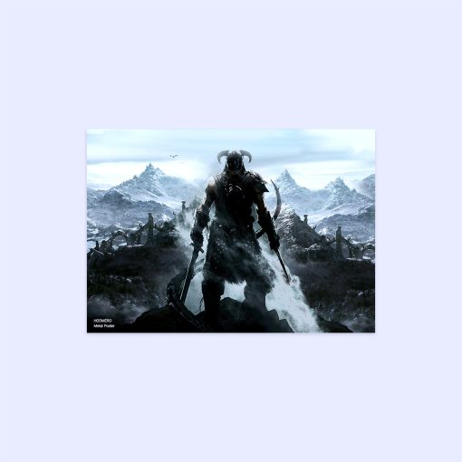 پوستر هومرو مدل فلزی طرح Skyrim کد PS744