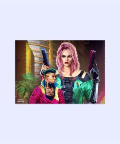 پوستر هومرو مدل فلزی طرح بازی سایبرپانک کد PS299