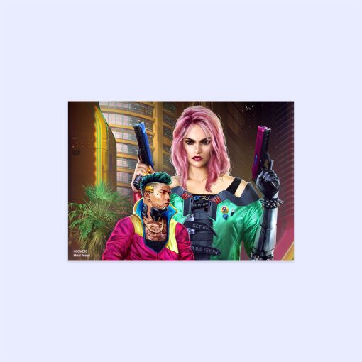 پوستر هومرو مدل فلزی طرح بازی سایبرپانک کد PS299