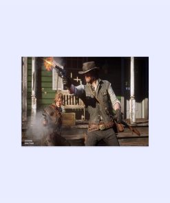 پوستر هومرو مدل فلزی طرح Red Dead Redemption کد PS684