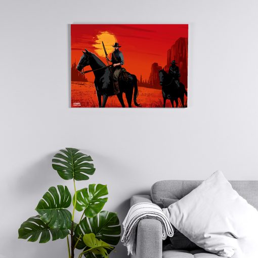 پوستر هومرو مدل فلزی طرح Red Dead Redemption کد PS677