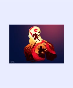 پوستر هومرو مدل فلزی طرح God of War کد PS486