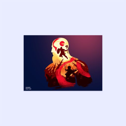 پوستر هومرو مدل فلزی طرح God of War کد PS486