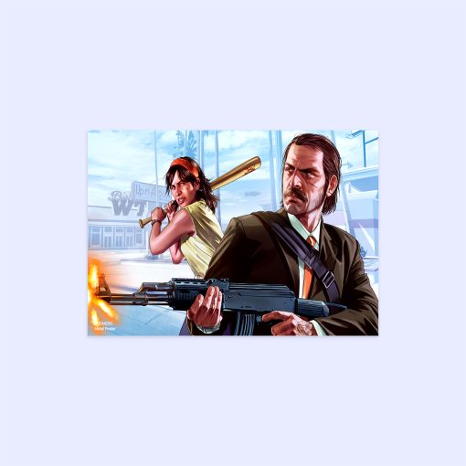 پوستر هومرو مدل فلزی طرح GTA کد PS523