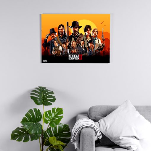 پوستر هومرو مدل فلزی طرح Red Dead Redemption کد PS697