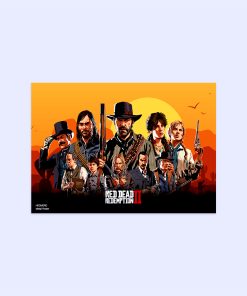 پوستر هومرو مدل فلزی طرح Red Dead Redemption کد PS697