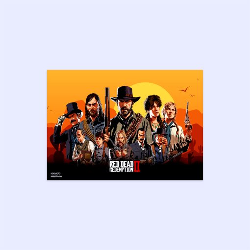 پوستر هومرو مدل فلزی طرح Red Dead Redemption کد PS697