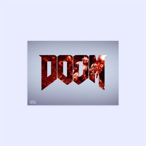 پوستر هومرو مدل فلزی طرح DOOM کد PS335