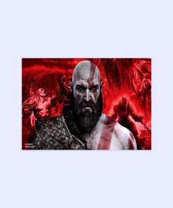 پوستر هومرو مدل فلزی طرح God of War کد PS493