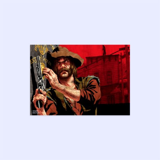 پوستر هومرو مدل فلزی طرح Red Dead Redemption کد PS679