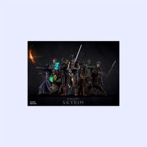 پوستر هومرو مدل فلزی طرح Skyrim کد PS753