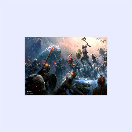 پوستر هومرو مدل فلزی طرح God of War کد PS495