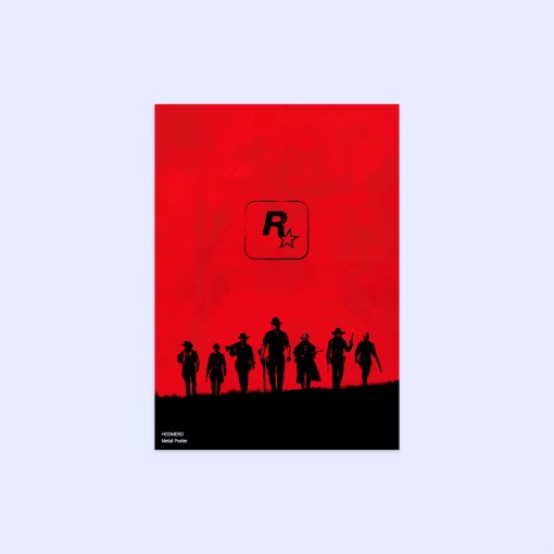 پوستر هومرو مدل فلزی طرح Red Dead Redemption کد PS703