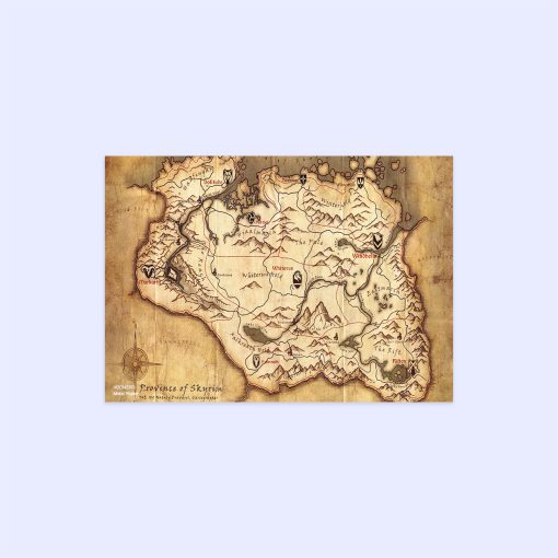 پوستر هومرو مدل فلزی طرح Skyrim کد PS756