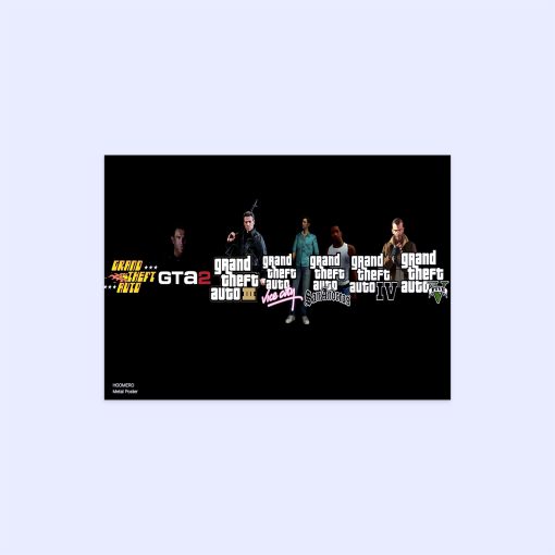 پوستر هومرو مدل فلزی طرح GTA کد PS537