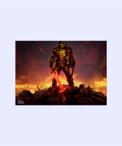پوستر هومرو مدل فلزی طرح DOOM کد PS331