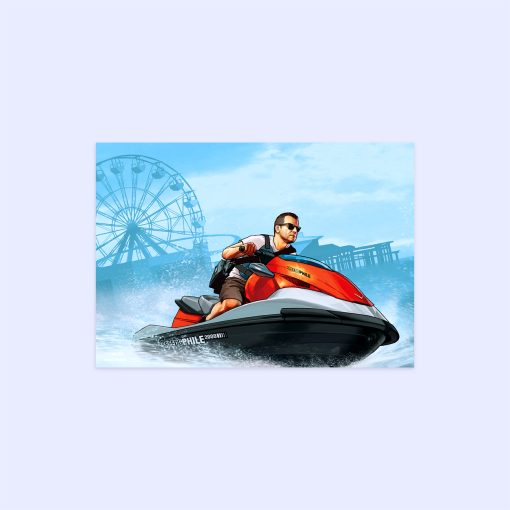 پوستر هومرو مدل فلزی طرح GTA کد PS516
