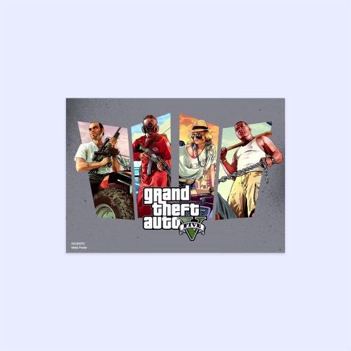پوستر هومرو مدل فلزی طرح GTA کد PS530