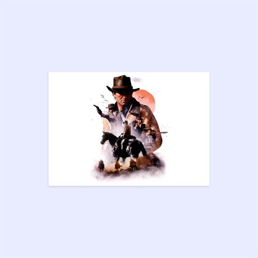پوستر هومرو مدل فلزی طرح Red Dead Redemption کد PS687
