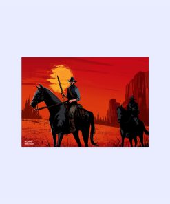 پوستر هومرو مدل فلزی طرح Red Dead Redemption کد PS677