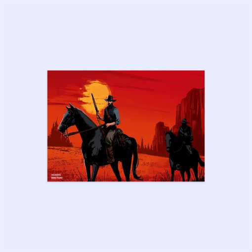 پوستر هومرو مدل فلزی طرح Red Dead Redemption کد PS677