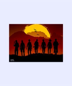 پوستر هومرو مدل فلزی طرح Red Dead Redemption کد PS702