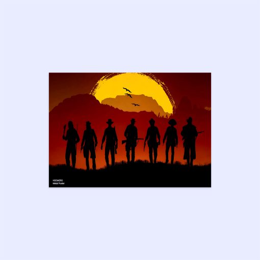 پوستر هومرو مدل فلزی طرح Red Dead Redemption کد PS702