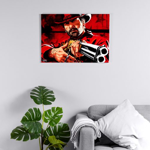 پوستر هومرو مدل فلزی طرح Red Dead Redemption کد PS689