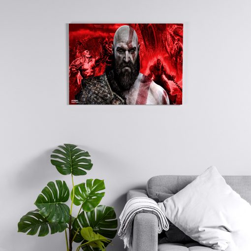 پوستر هومرو مدل فلزی طرح God of War کد PS493