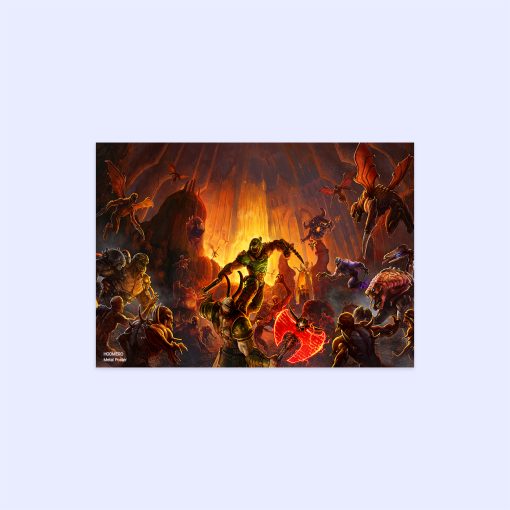 پوستر هومرو مدل فلزی طرح DOOM کد PS333