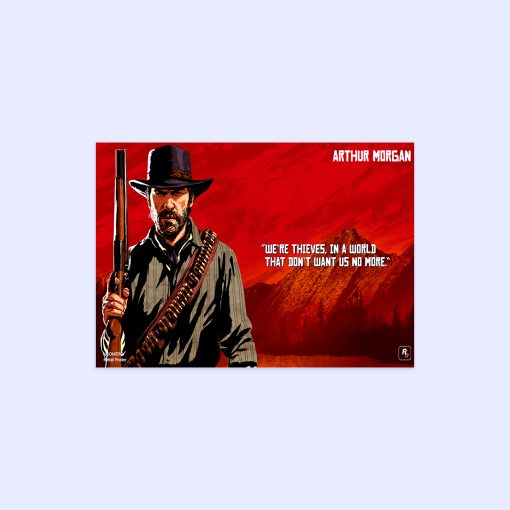 پوستر هومرو مدل فلزی طرح Red Dead Redemption کد PS686