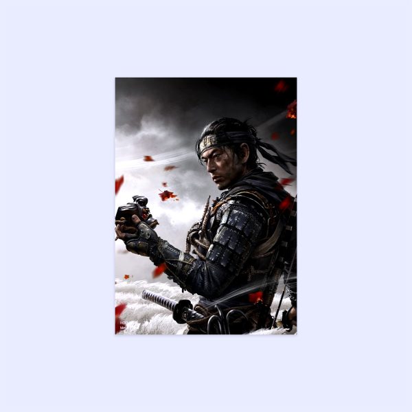 پوستر هومرو مدل فلزی طرح Ghost of tsushima کد PS868
