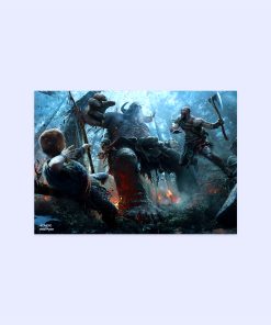 پوستر هومرو مدل فلزی طرح God of War کد PS490