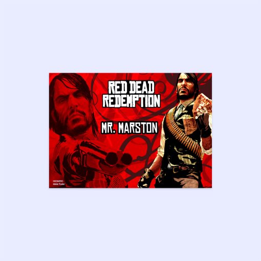 پوستر هومرو مدل فلزی طرح Red Dead Redemption کد PS681