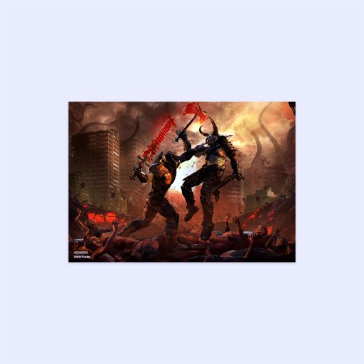 پوستر هومرو مدل فلزی طرح DOOM کد PS328