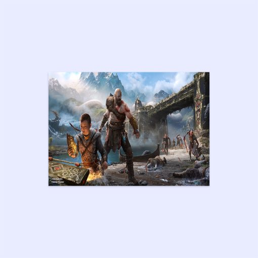 پوستر هومرو مدل فلزی طرح God of War کد PS494