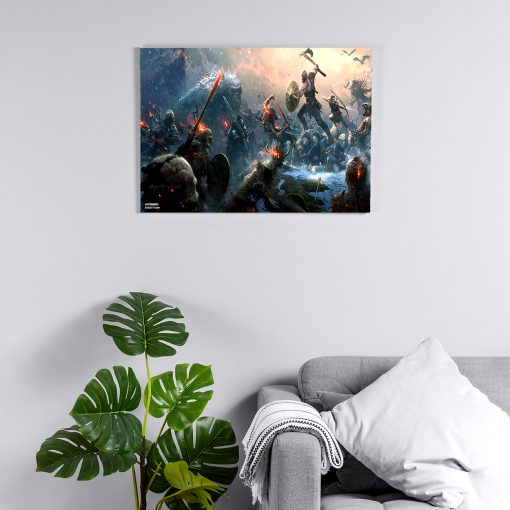 پوستر هومرو مدل فلزی طرح God of War کد PS495