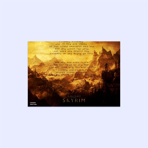 پوستر هومرو مدل فلزی طرح Skyrim کد PS755