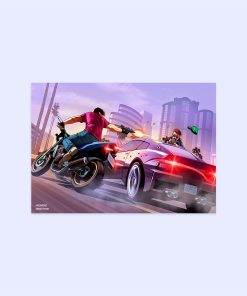پوستر هومرو مدل فلزی طرح GTA کد PS522