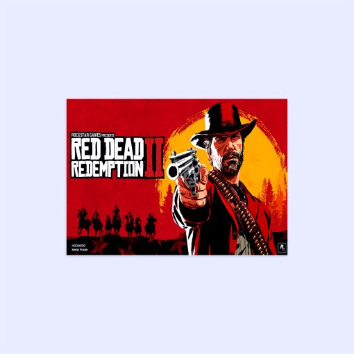پوستر هومرو مدل فلزی طرح Red Dead Redemption کد PS696