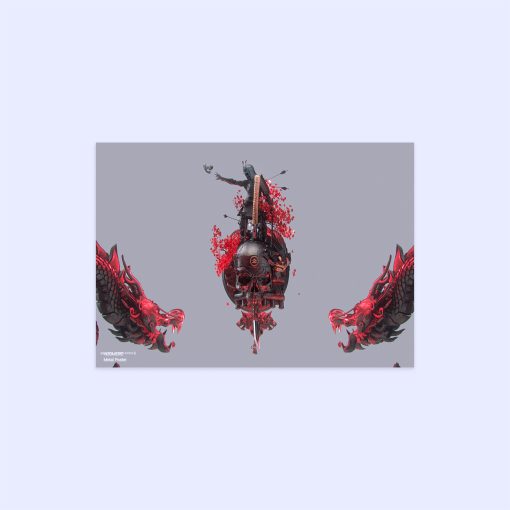 پوستر هومرو مدل فلزی طرح Ghost of tsushima کد PS851