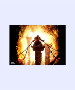 پوستر هومرو مدل فلزی طرح God of War کد PS497