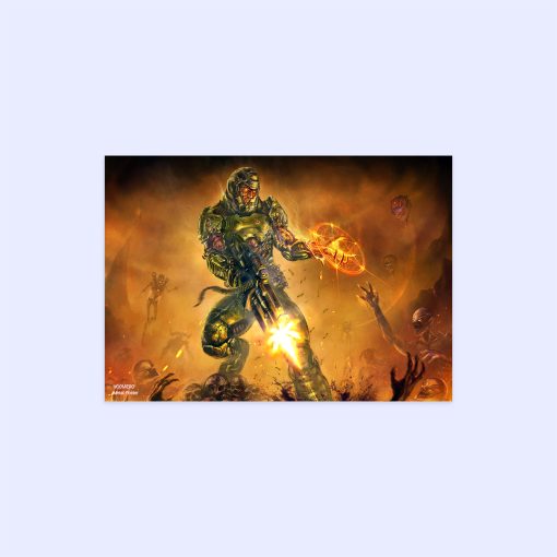پوستر هومرو مدل فلزی طرح DOOM کد PS336