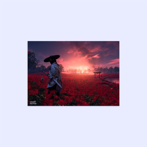پوستر هومرو مدل فلزی طرح Ghost of tsushima کد PS848