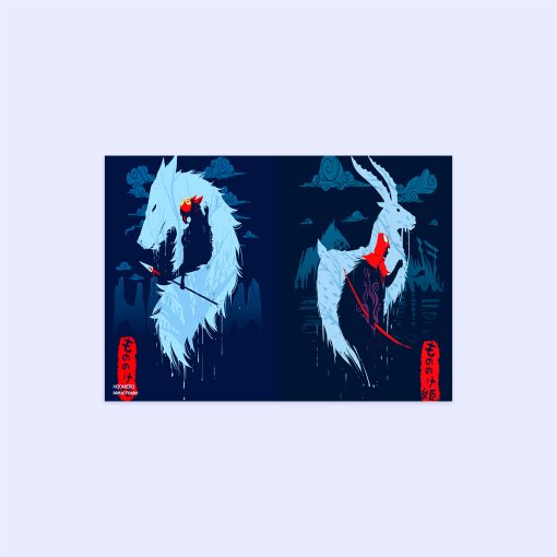 پوستر هومرو مدل فلزی طرح انیمه شاهزاده مونونوکه کد PS1426