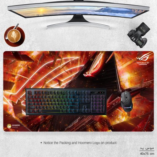 ماوس پد مخصوص بازی هومرو مدل MX495 طرح Asus Computer hardware company